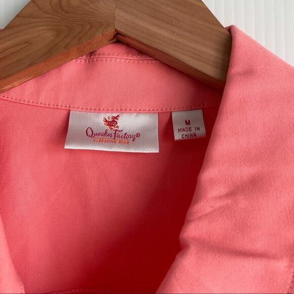 Quacker Factory by Jeanna Bice rhinestone vest coral sz Medium - Picture 7 of 8